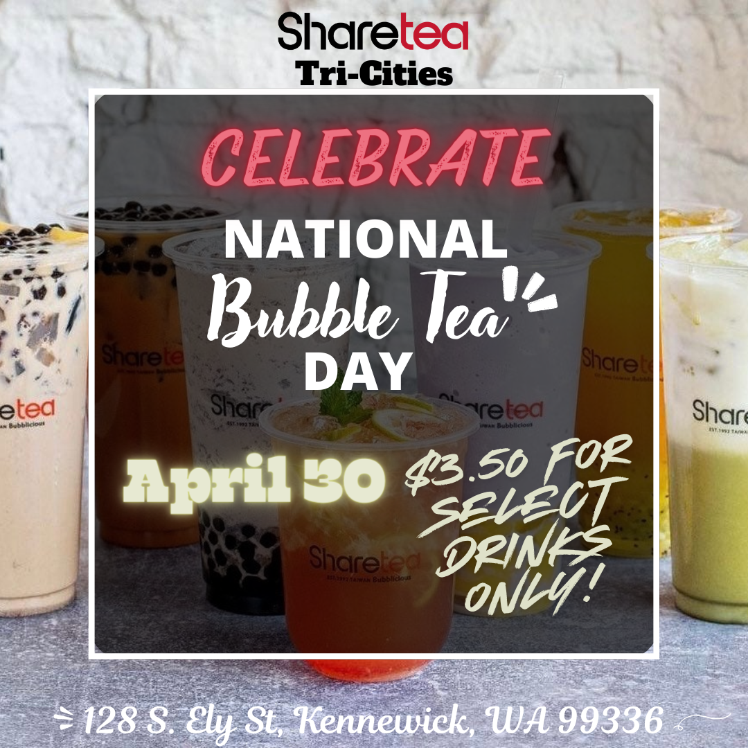 Celebrate National Bubble Tea Day at Sharetea Tri-Cities! - Sharetea of ...